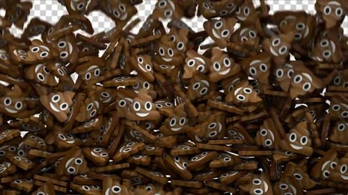 Animated Poop Emoji Rain Overlay