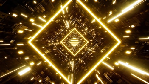 Gold Sci Fi Tunnel