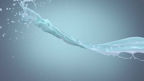 Light Blue Liquid Splash on Gradient Background