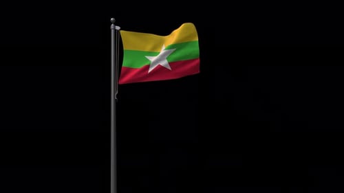 Flagge Myanmars mit Alpha 4K