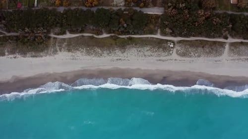 Aerial view of sandy beach