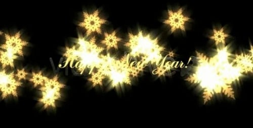 Glowing Christmas and New Year Animated Title Greetings