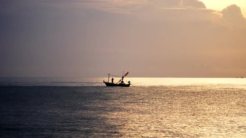 Fisherman At Sea
