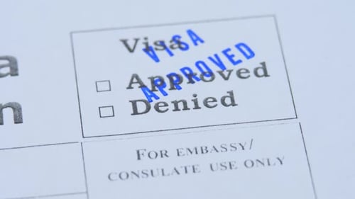 Visa Application Form Stamped Approved