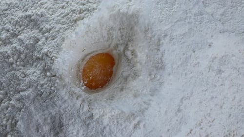 Egg Falls Into Flour 14