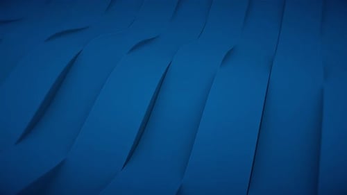 Abstract Blue Fluid Waving Ribbons Background