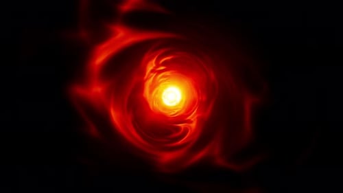 Loop de fundo Red Core Energy Glowing Fire 4K 02