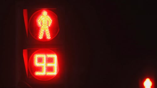 Pedestrian Crossing Signal Light with Countdown Timer