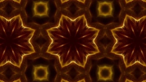 Boucle de kaléidoscope en or foncé 4K 09