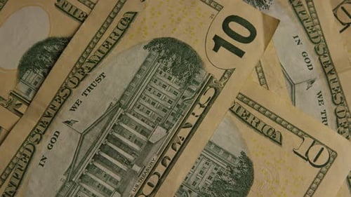 Vue tournante de la monnaie américaine