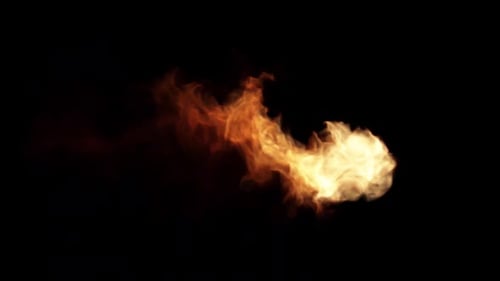 Dynamic Fire Burst Animation with Realistic Flames