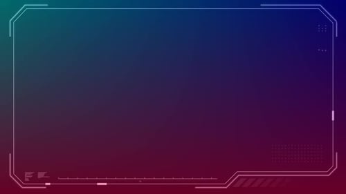 Animated Futuristic HUD Frame Overlay for Technology Content