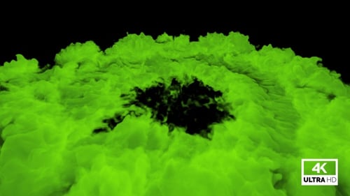 Light Green Smoke Shockwave Explosion