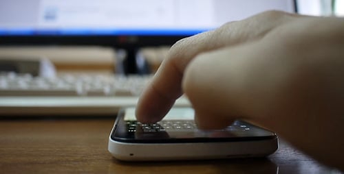 Typing On Smartphone