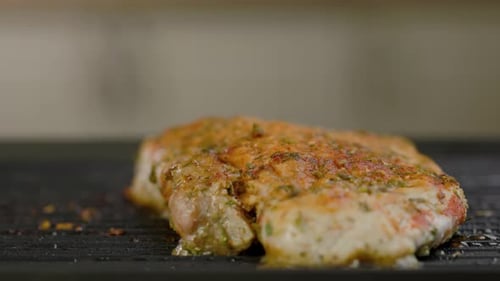 Delicious Food Fried Meat Piece Grilled Pork