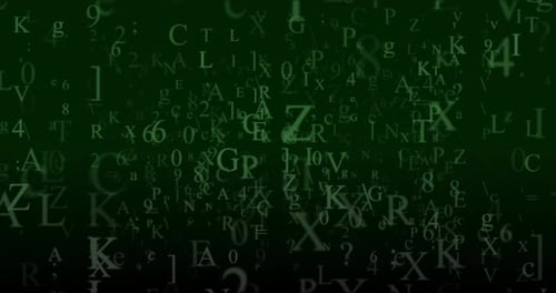 Numbers and Letters Scrolling