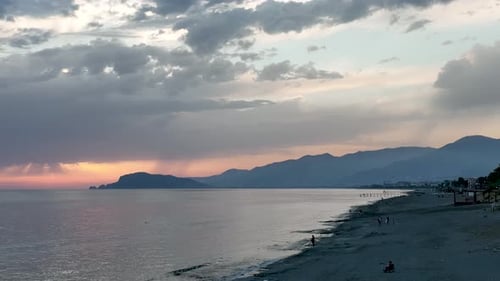 Colorful sunset over the Mediterranean Sea