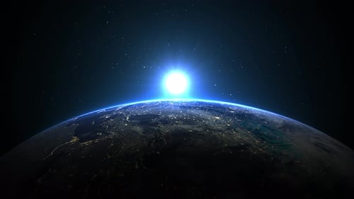 Sunrise In Space 4k