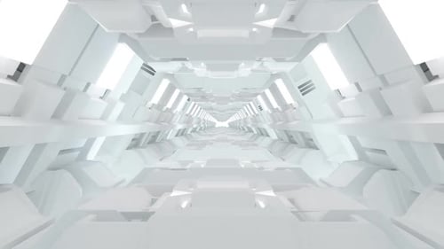 White 3d Tunnel Space