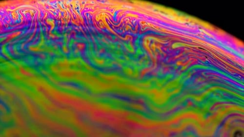 Seifenblasen-Makro-Regenbogenfarben erstellen
