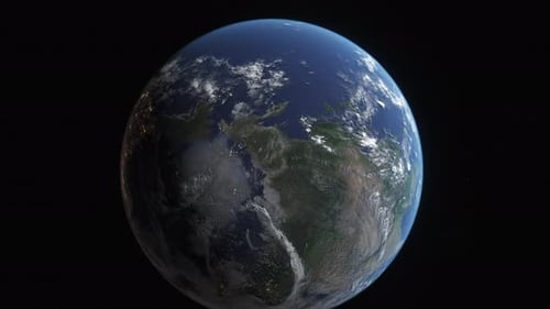 Rotating Earth with Global Data Spread Animation