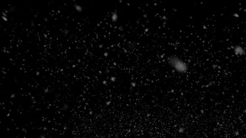 Realistic Falling Snow Particle Overlay with Alpha Channel