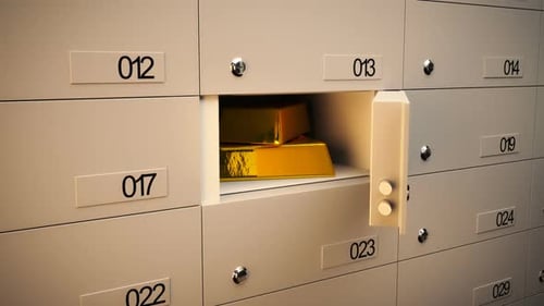 A metal safe lockers are used by bank to protect and secure all of the deposit.