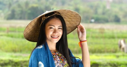 Girl Farmer Smiling