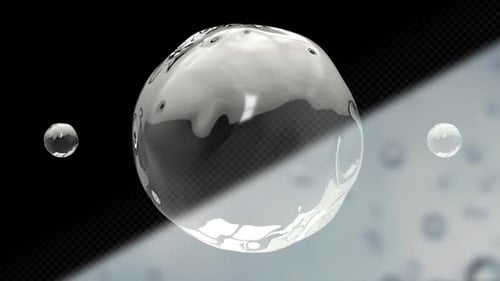 Abstract Fluid Sphere Water Drop Animation