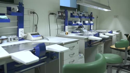 Dental Lab Workstations with Equipment and Technology