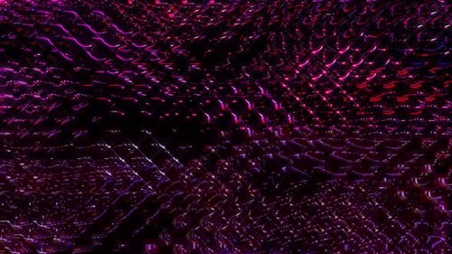 Abstract Neon Wavy Lines Dynamic Loop Background