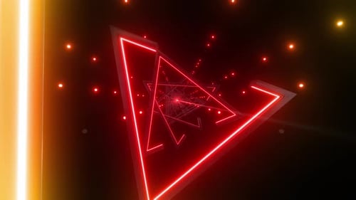 4k Color Synchronized Triangle Tunnels 2