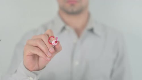 Hand Writing on Clear Surface With Marker