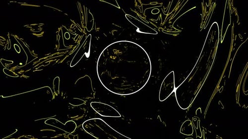 Abstract Golden Fluid Lines Morphing Circle Reveal