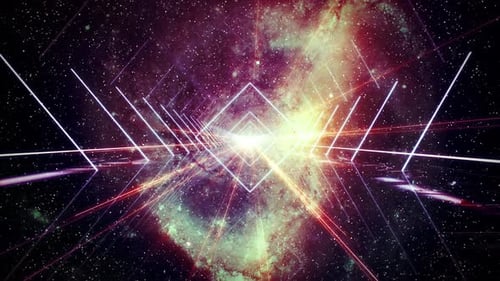 Galaxy Bridge Neonschleife 4K