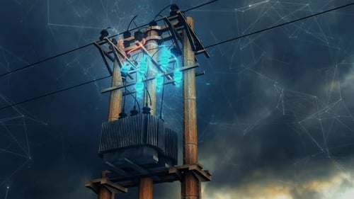 Futuristic Electricity Transformer with Digital Network Connection