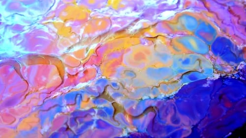 Colorful Abstract Swirl of Pinks, Yellows, Blues, and Purples