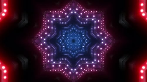 4K-Lichter mit roten und blauen Punkten, Loop 5