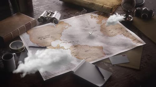 Vintage Travel World Map Country Honduras Location