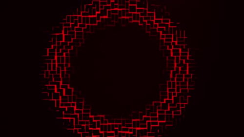 Blocks Digital Wave Red