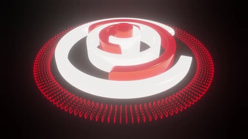 Spinning Neon Light Rings