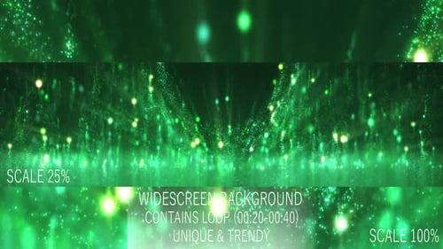 Glow Green Particles