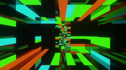 Colorful Stripes Tunnel