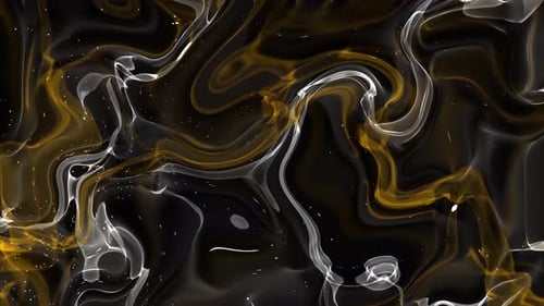 Abstract Liquid Gold and White Organic Flowing Animation