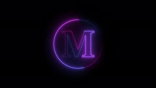Animación de introducción de texto Blue Pink Neon M