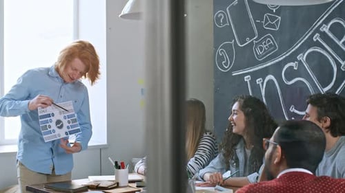 Business Meeting, Group Work Together in Modern Office