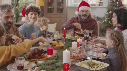 Festive Family Christmas Dinner at Home