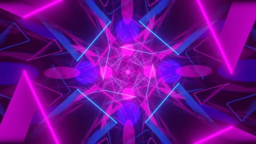 Абстрактный полет в футуристическом коридоре