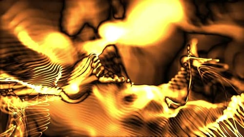 Abstract Glowing Fluid Lines Motion Background Loop