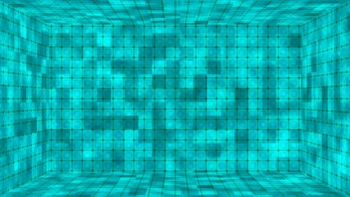 Animated Glowing Geometric Tiled 3D Room Background